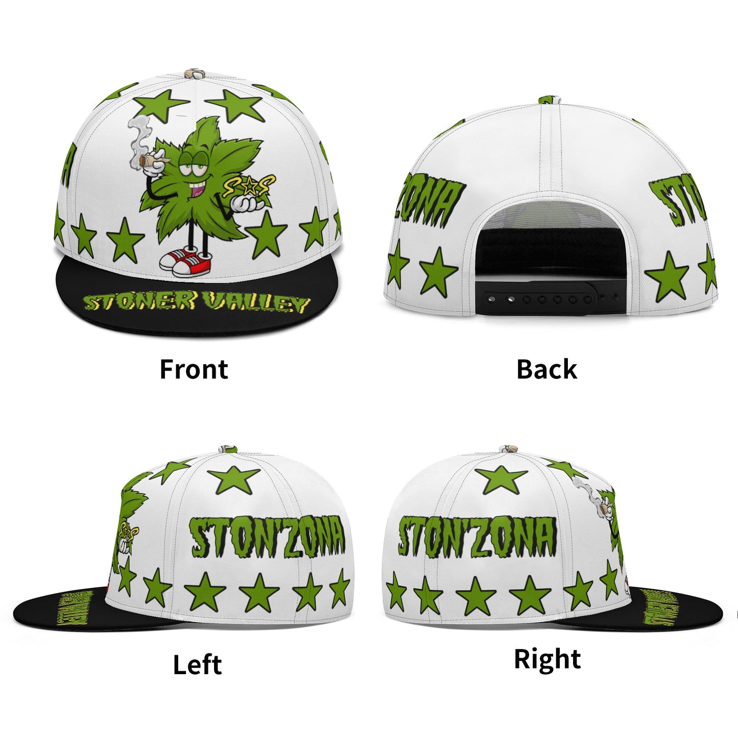 Leaf Me Alone 2.0 420 S.O.S Edition White Snapbacks