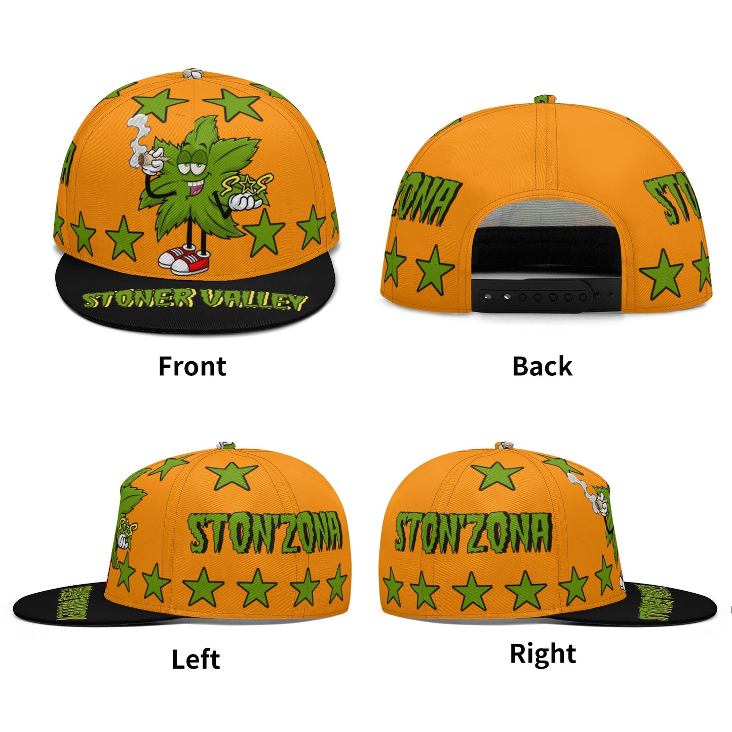 Leaf Me Alone 2.0 420 S.O.S Edition Orange Snapbacks