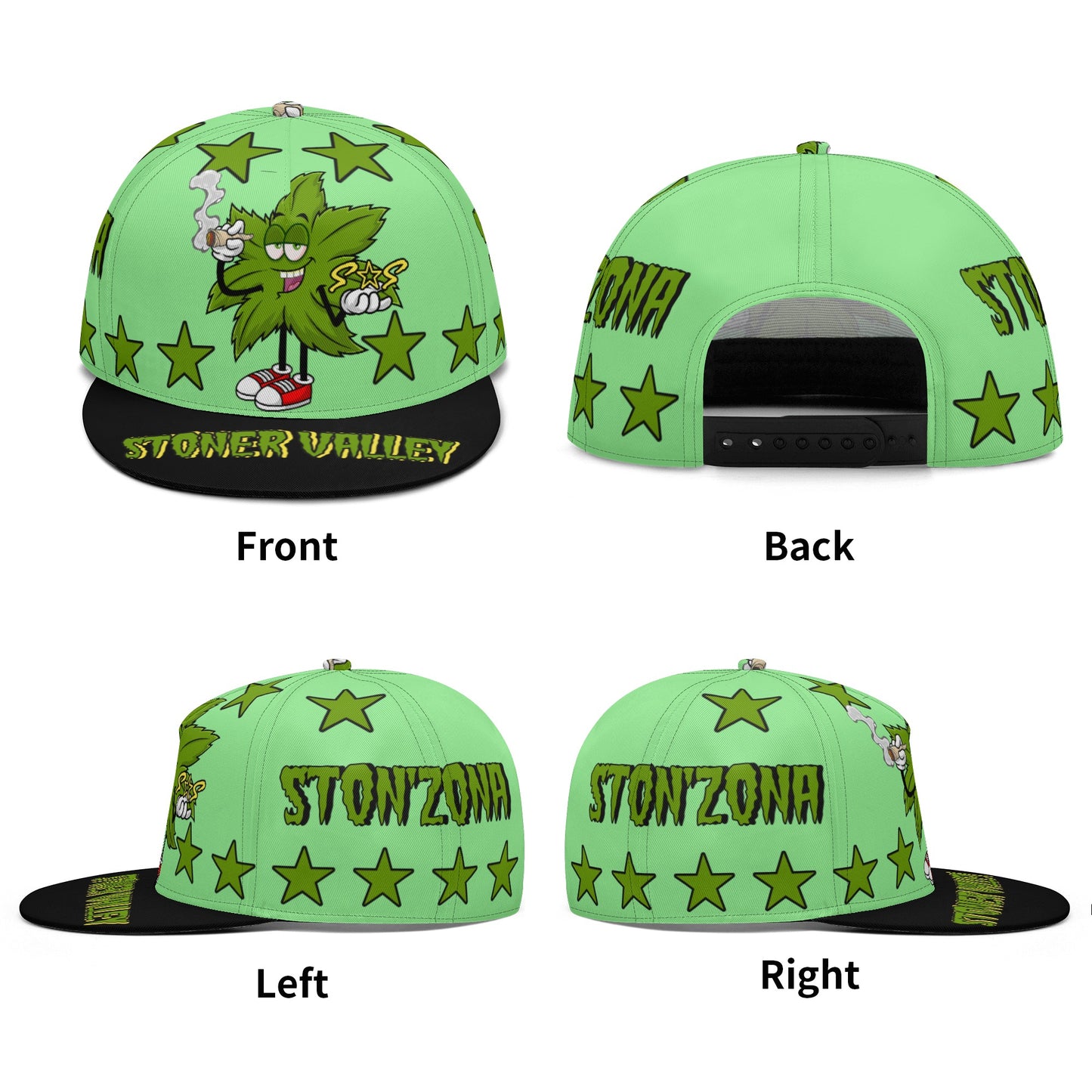 Leaf Me Alone 2.0 420 S.O.S Edition Mint Green Snapbacks