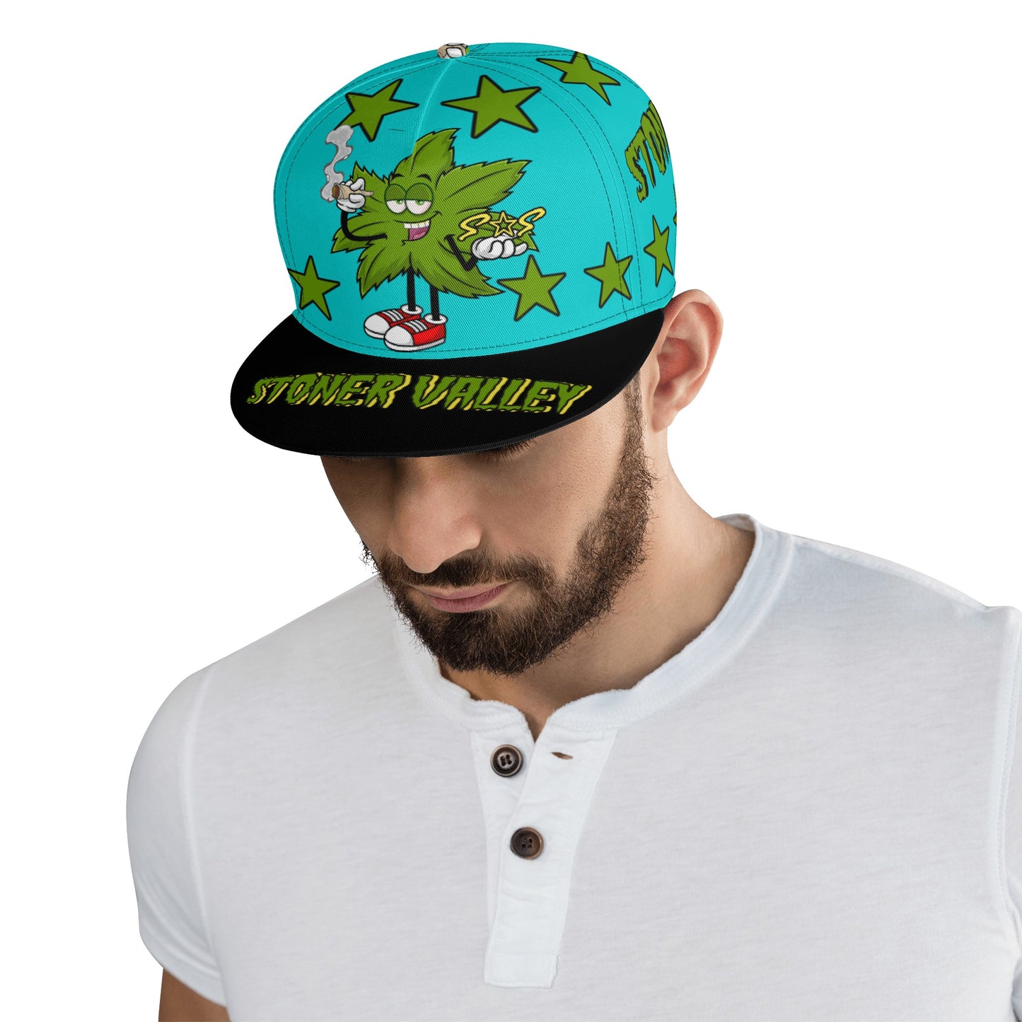 Leaf Me Alone 2.0 420 S.O.S Edition Turquoise Snapbacks