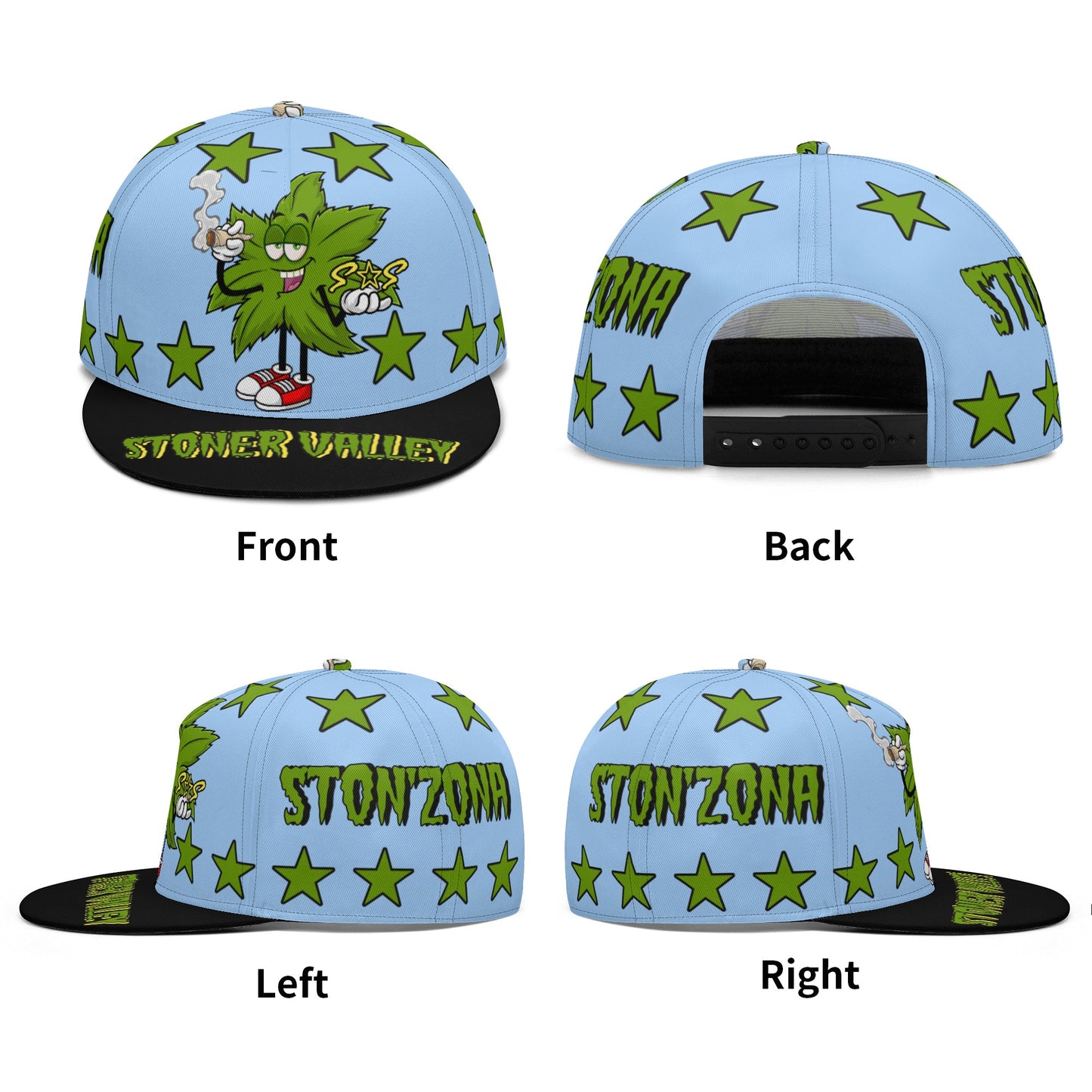 Leaf Me Alone 2.0 420 S.O.S Edition Sky Blue Snapbacks