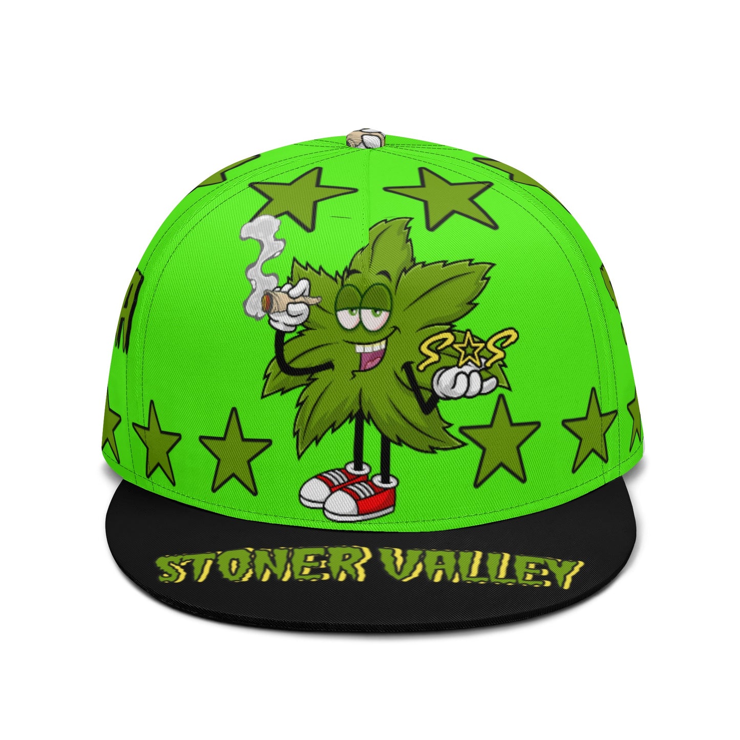 Leaf Me Alone 2.0 420 S.O.S Edition Goo Green Snapbacks