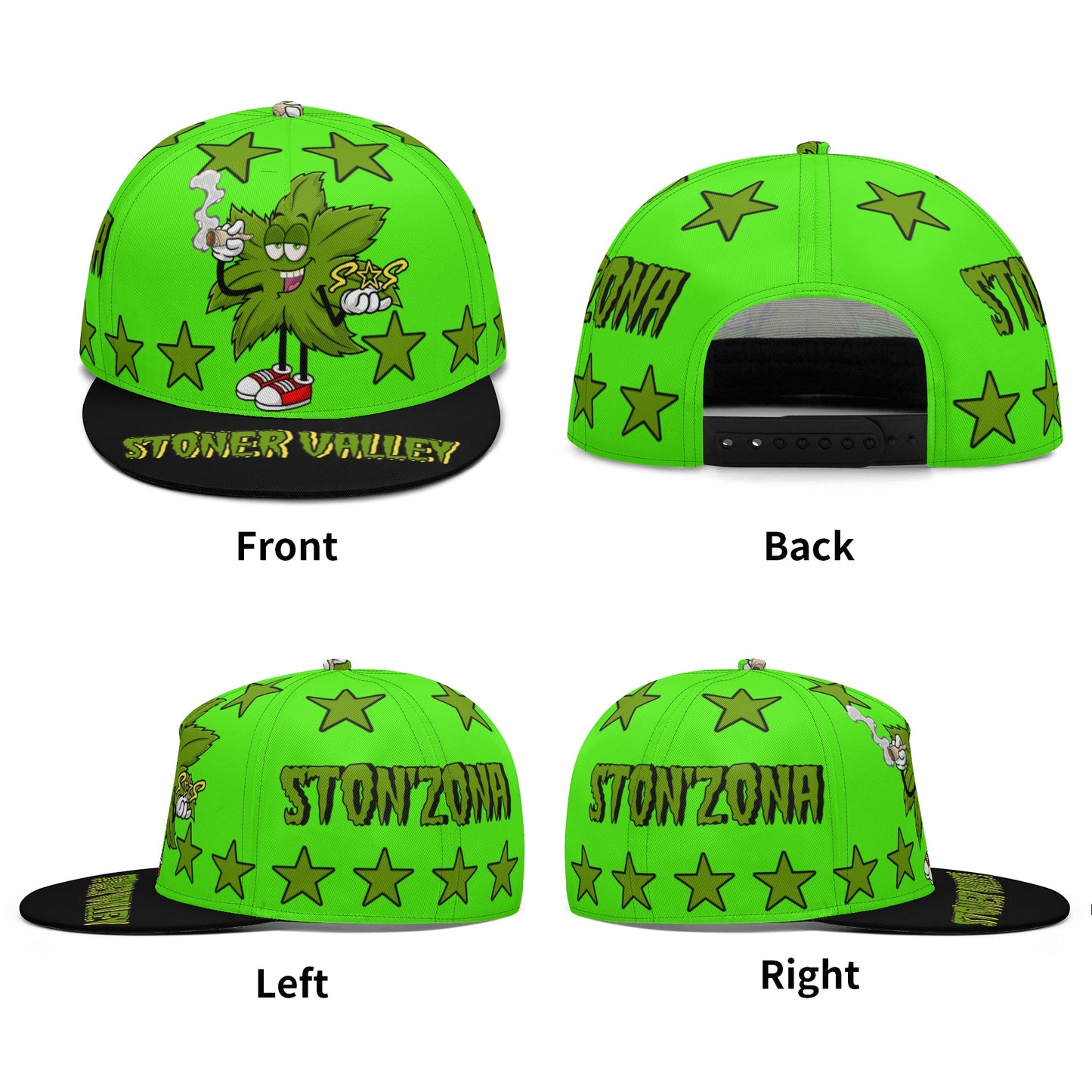 Leaf Me Alone 2.0 420 S.O.S Edition Goo Green Snapbacks