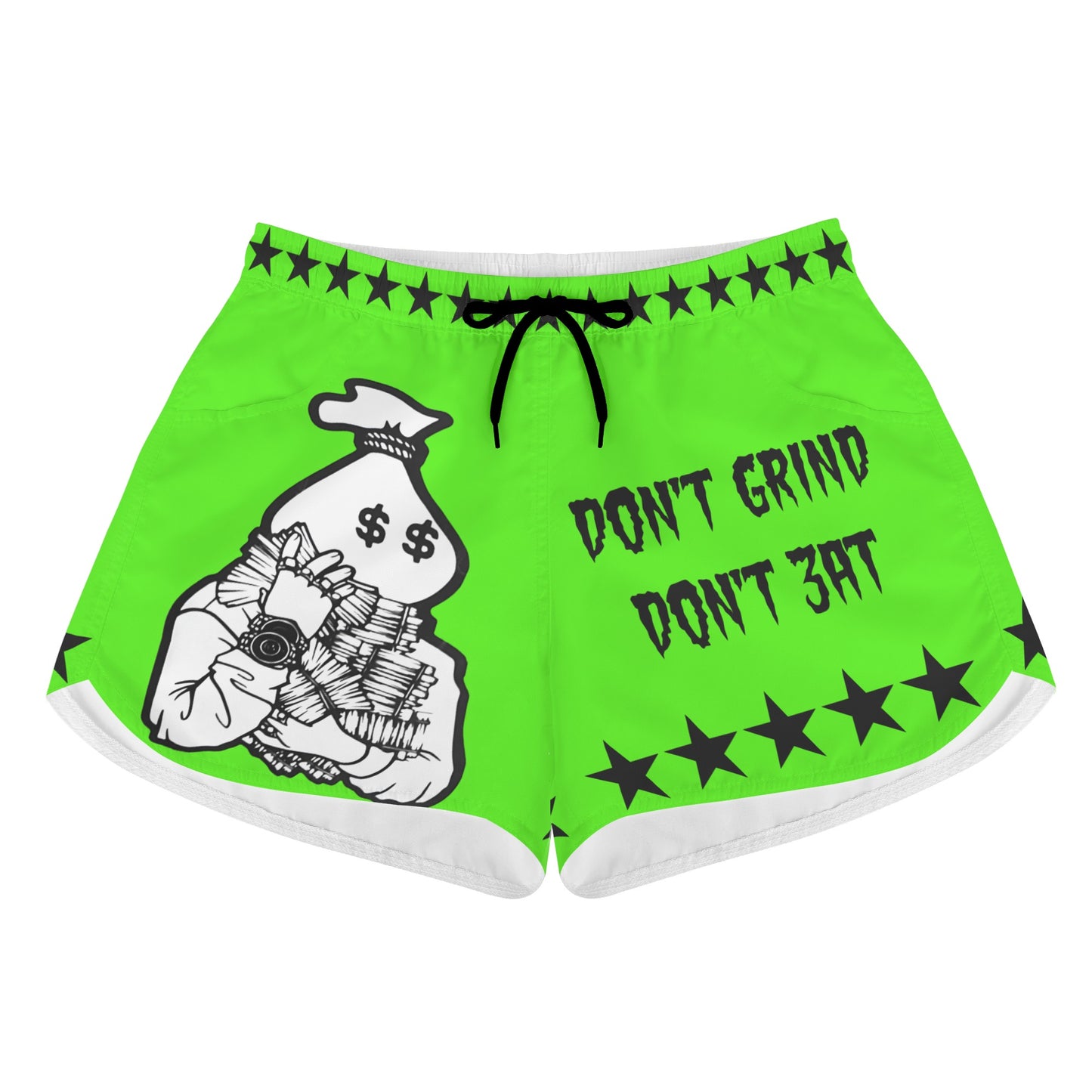 Money Man D.G.D.E (Dont Grind Dont Eat) Edition Womens Goo Green Shorts