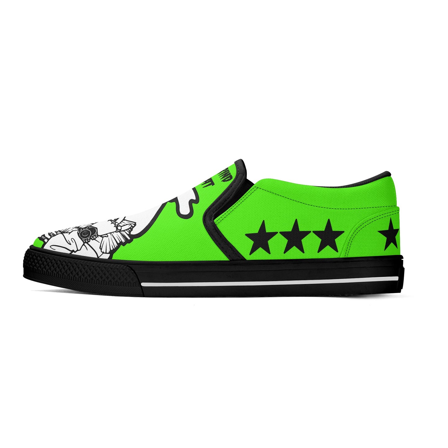 Money Man D.G.D.E (Dont Grind Dont Eat) Mens Goo Green Slip On Star Kicks