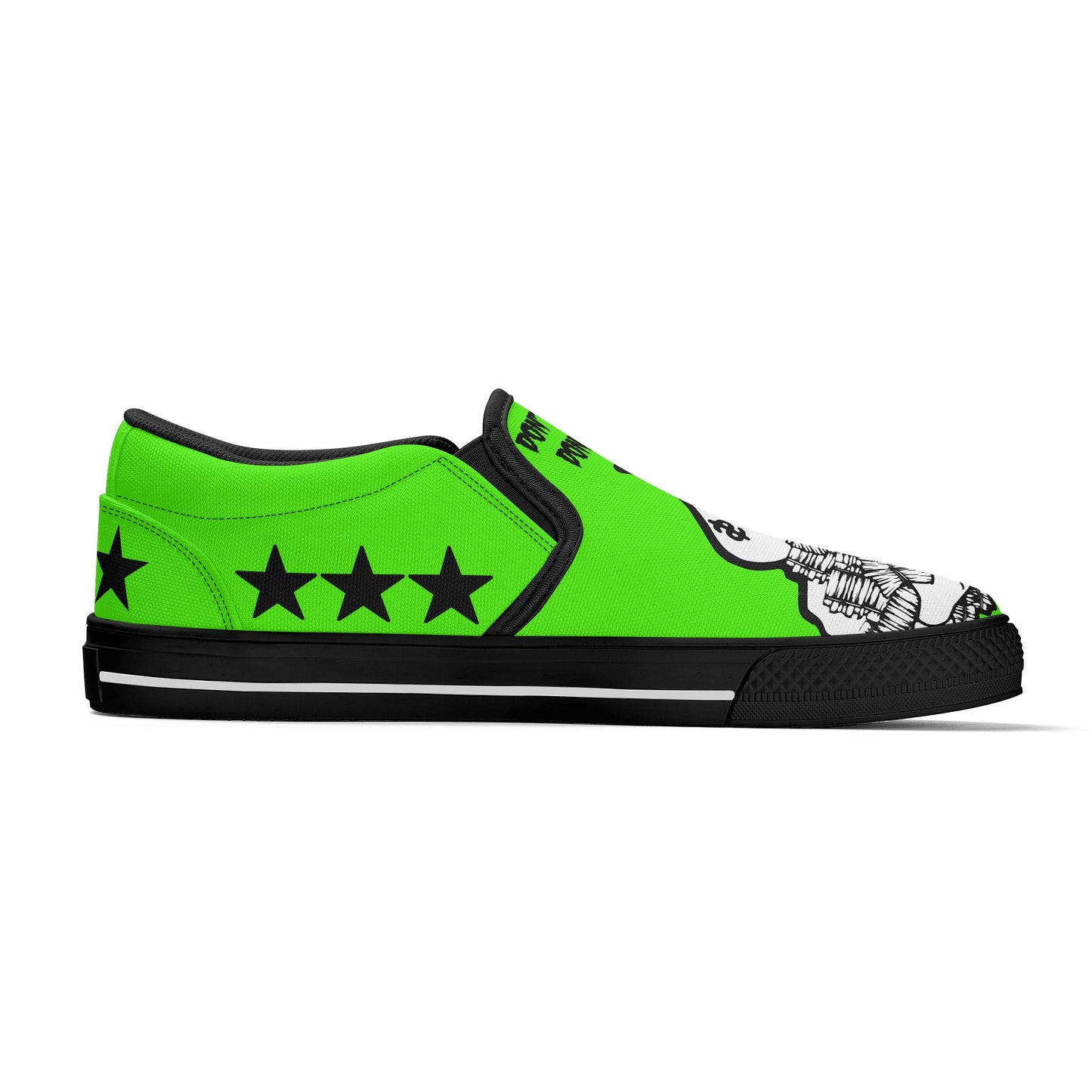 Money Man D.G.D.E (Dont Grind Dont Eat) Mens Goo Green Slip On Star Kicks