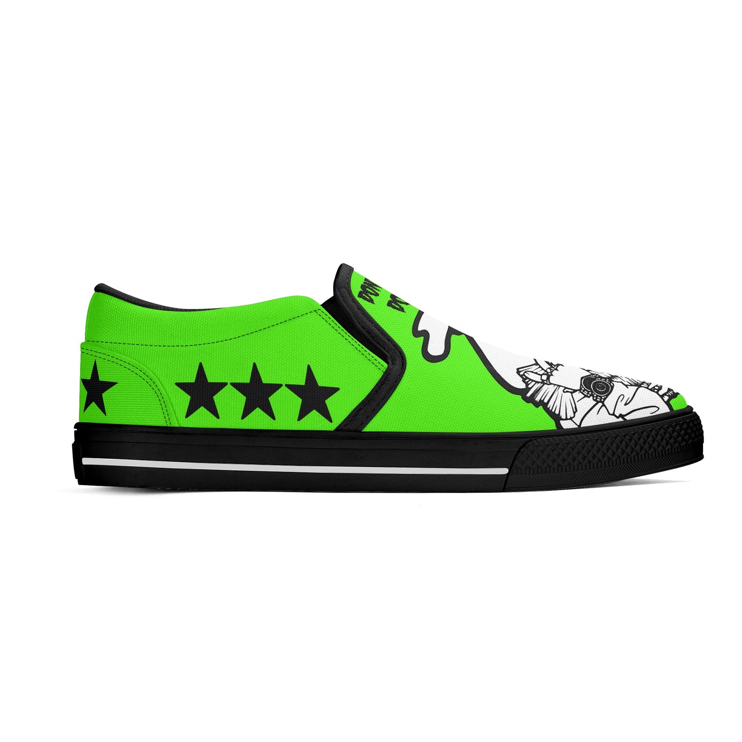 Money Man D.G.D.E (Dont Grind Dont Eat) Mens Goo Green Slip On Star Kicks