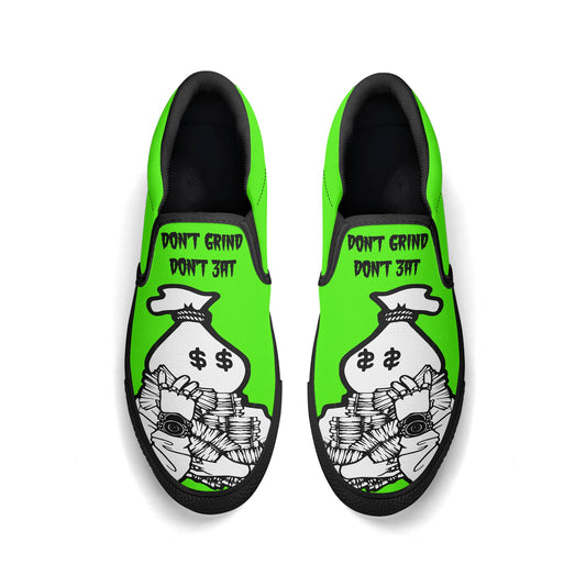 Money Man D.G.D.E (Dont Grind Dont Eat) Mens Goo Green Slip On Star Kicks