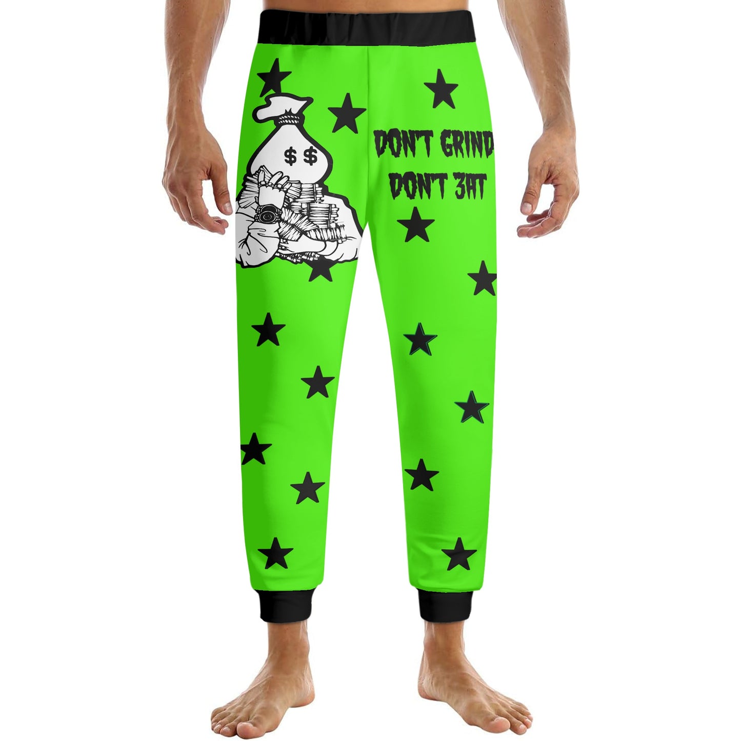 Money Man D.G.D.E (Dont Grind Dont Eat) Mens Goo Green Sweatpants