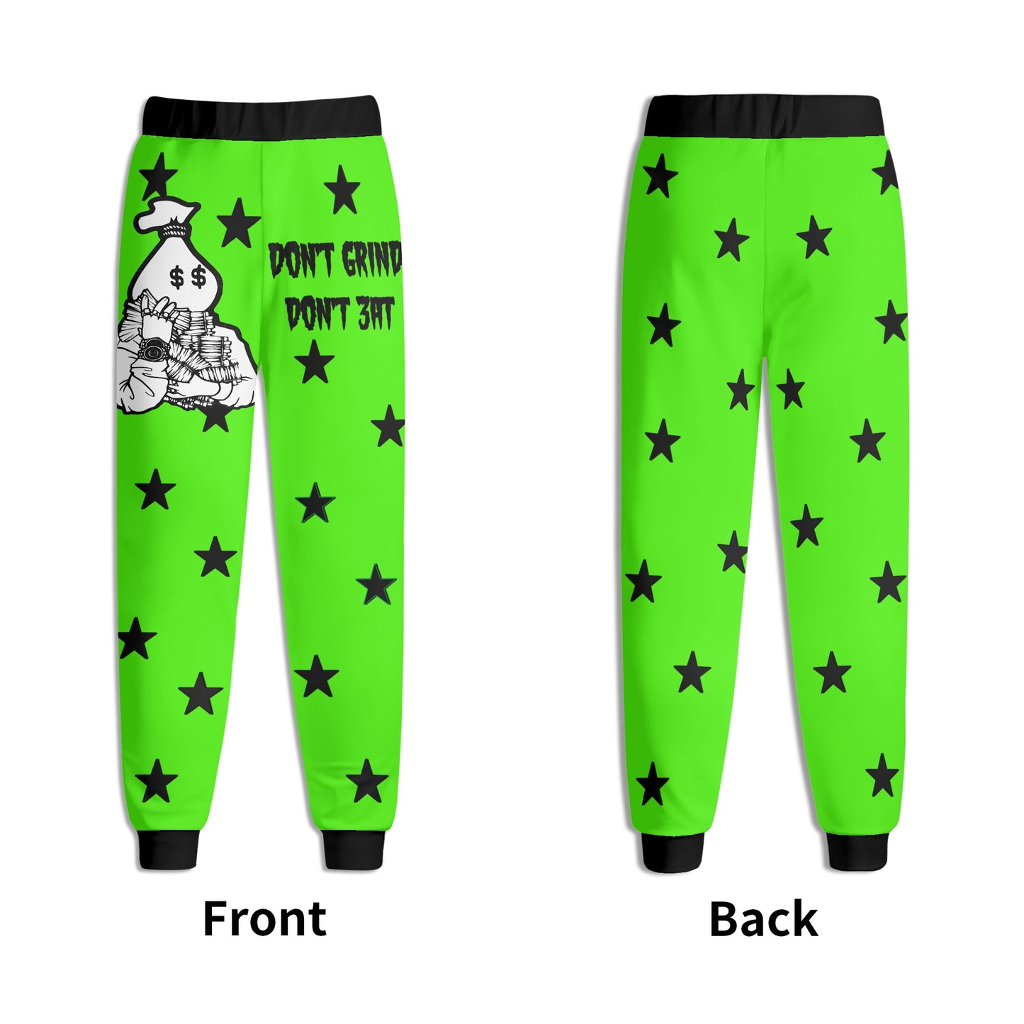 Money Man D.G.D.E (Dont Grind Dont Eat) Mens Goo Green Sweatpants