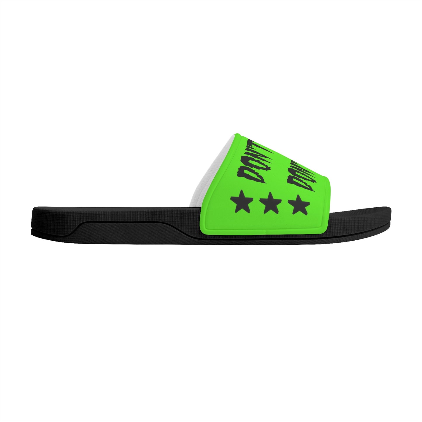 Money Man D.G.D.E (Dont Grind Dont Eat) Mens Goo Green Star Slides