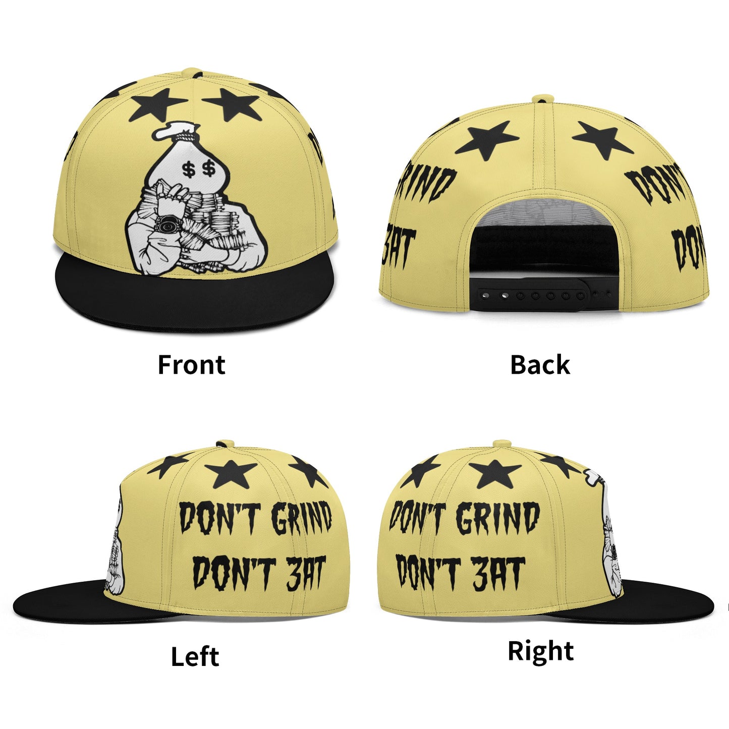 Money Man D.G.D.E (Dont Grind Dont Eat) Tan Snapbacks