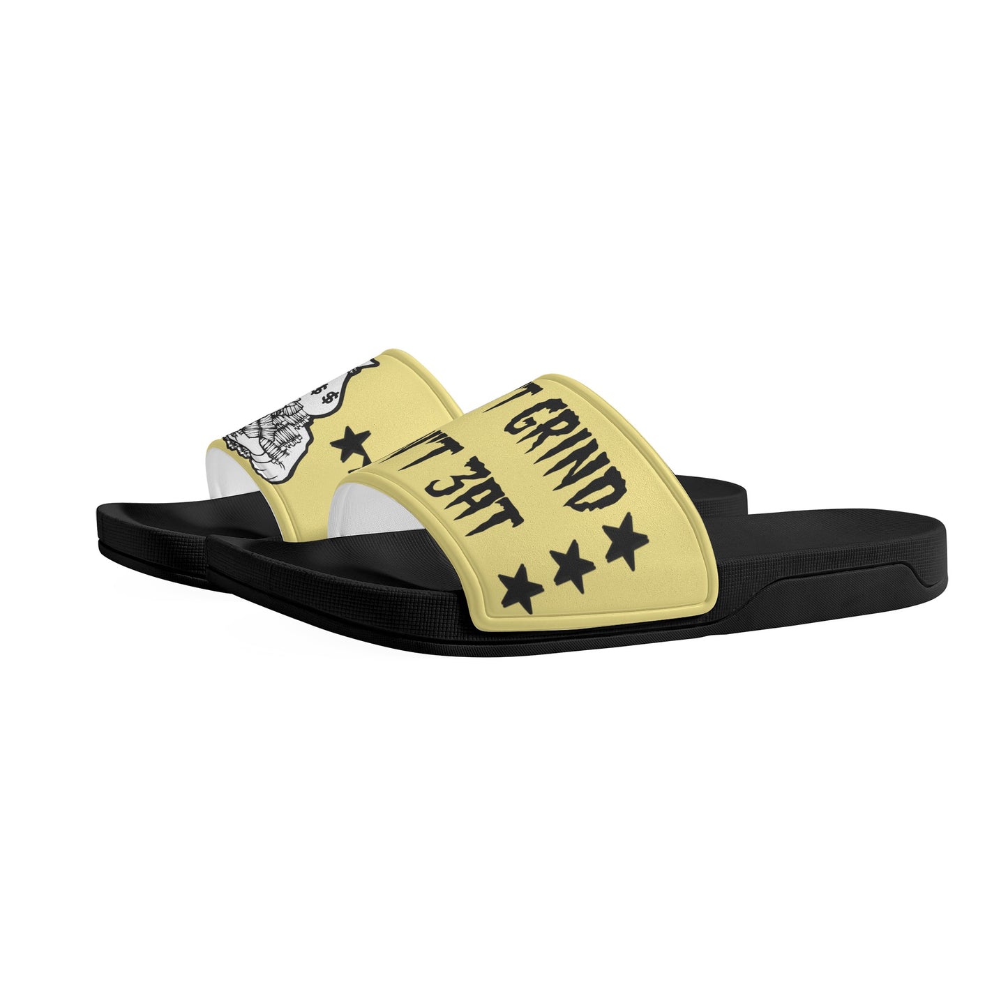 Money Man D.G.D.E (Dont Grind Dont Eat) Mens Tan Star Slides