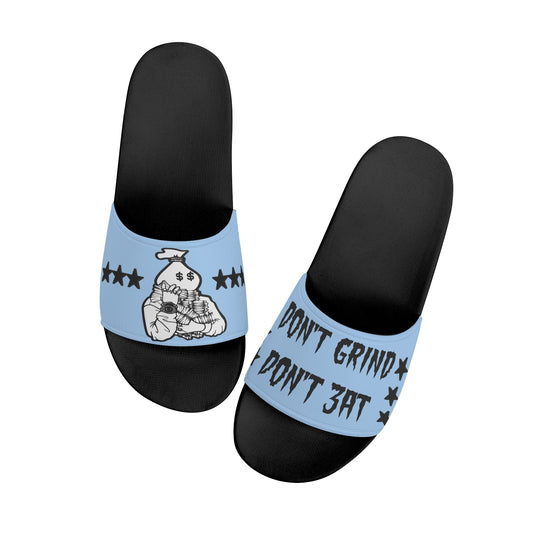 Money Man D.G.D.E (Dont Grind Dont Eat) Mens Sky Blue Star Slides