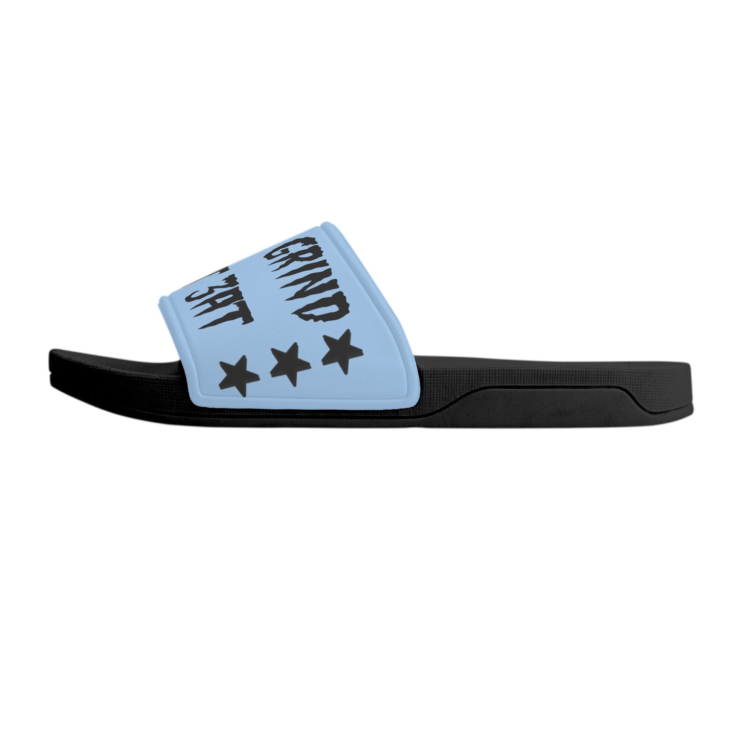 Money Man D.G.D.E (Dont Grind Dont Eat) Mens Sky Blue Star Slides