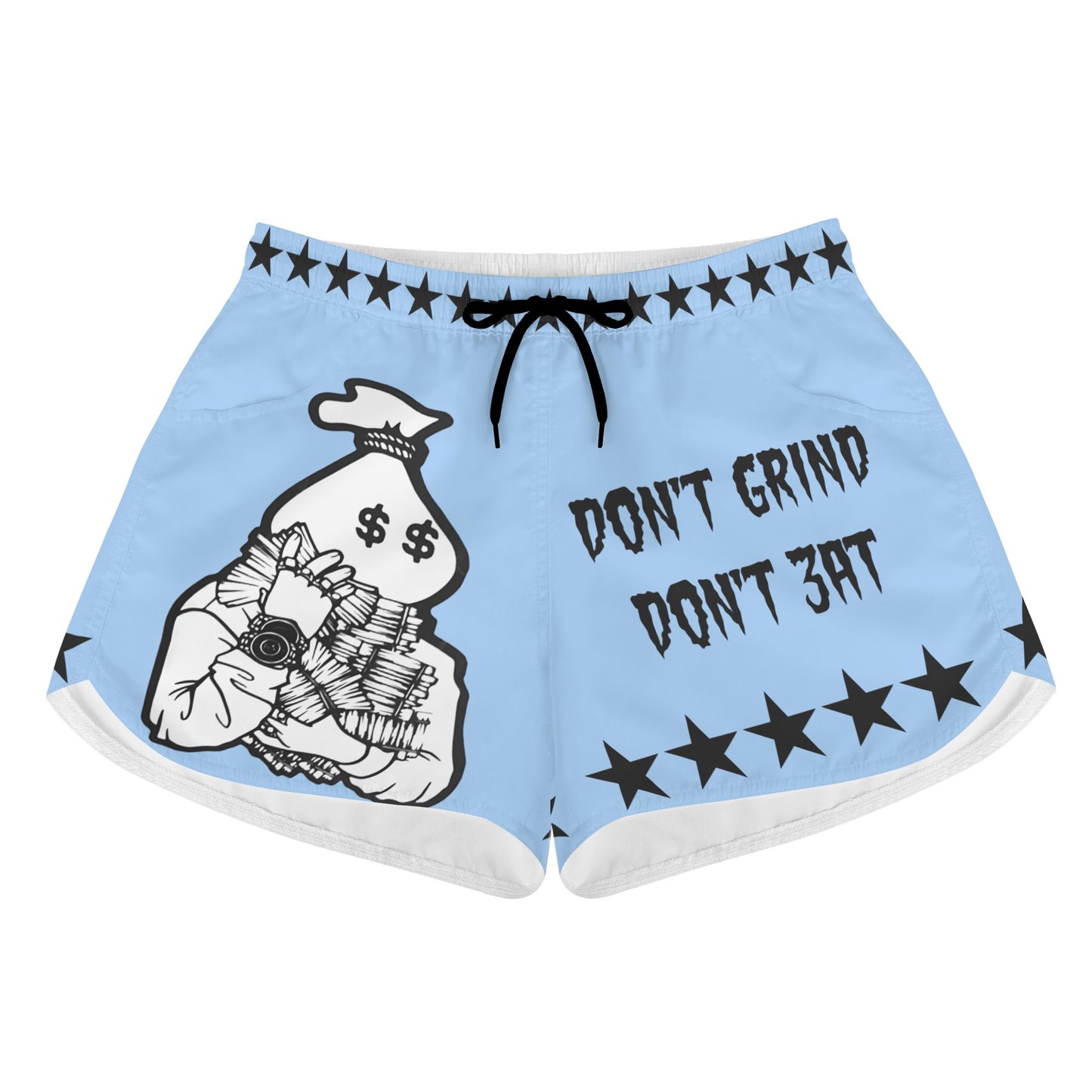 Money Man D.G.D.E (Dont Grind Dont Eat) Edition Womens Sky Blue Shorts