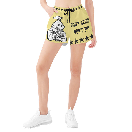 Money Man D.G.D.E (Dont Grind Dont Eat) Edition Womens Tan Shorts