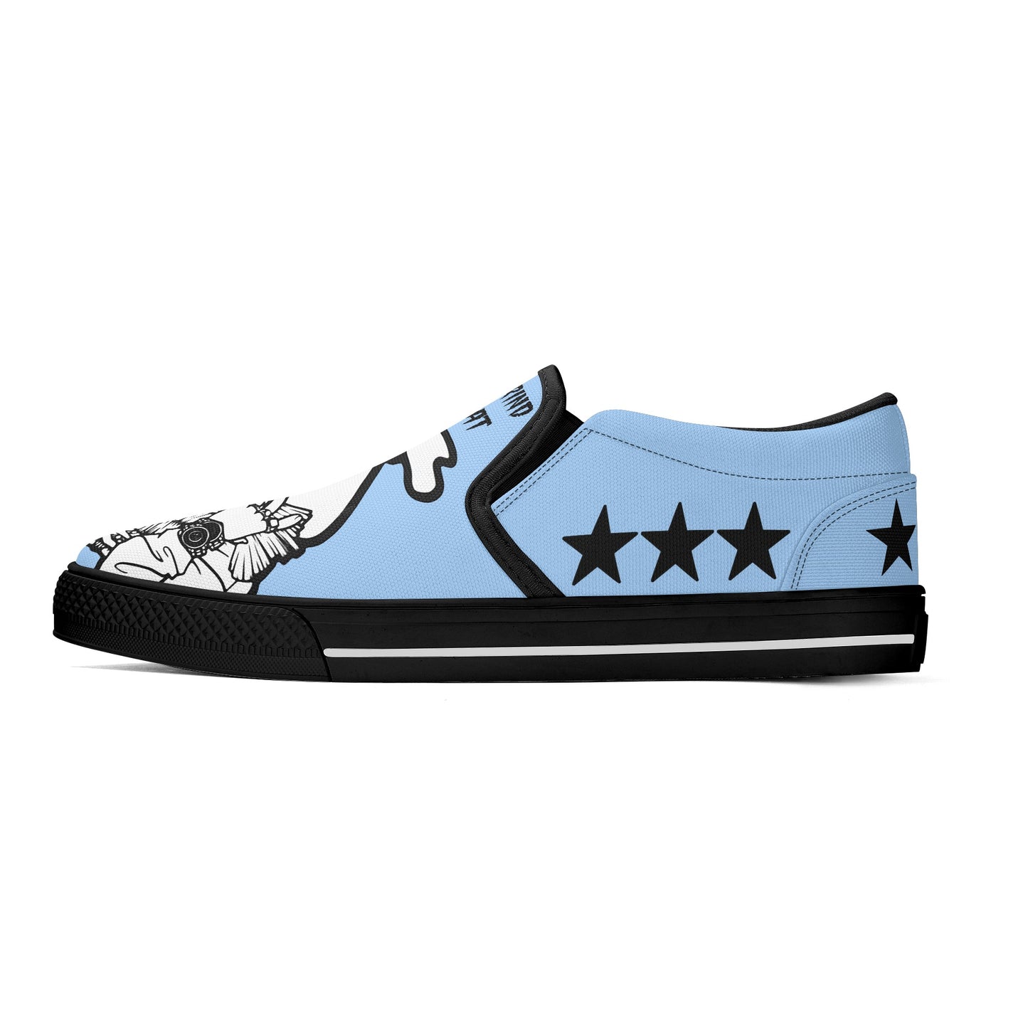 Money Man D.G.D.E (Dont Grind Dont Eat) Mens Sky Blue Slip On Star Kicks