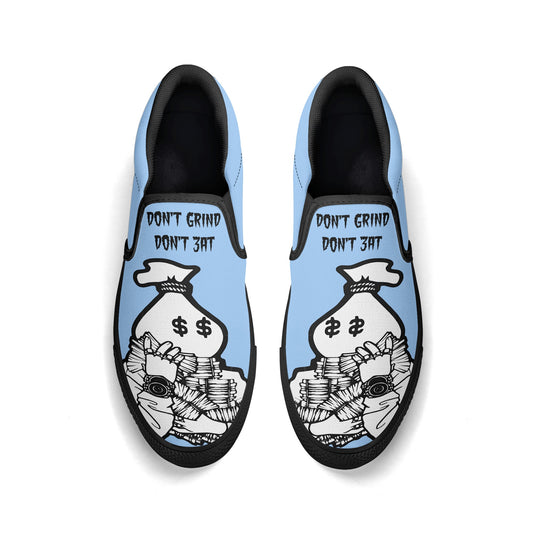 Money Man D.G.D.E (Dont Grind Dont Eat) Mens Sky Blue Slip On Star Kicks