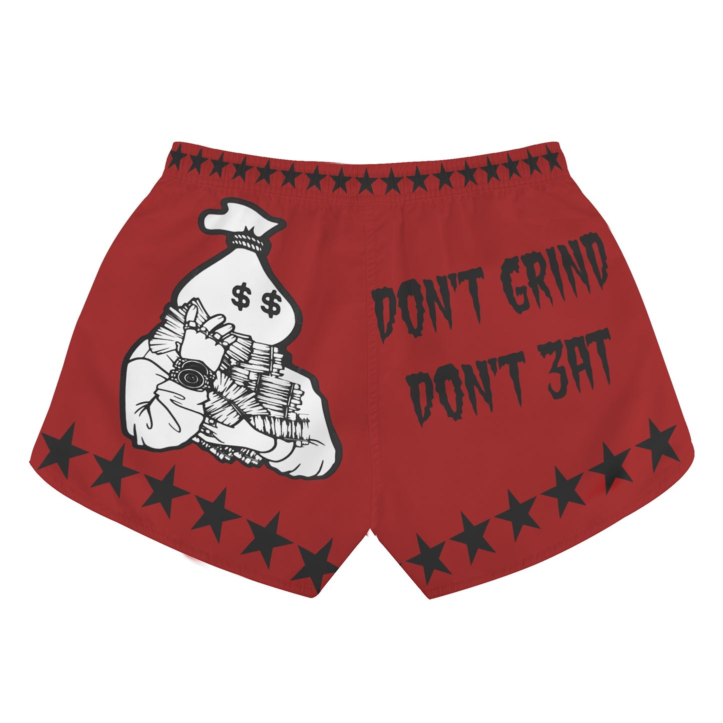 Money Man D.G.D.E (Dont Grind Dont Eat) Edition Womens Maroon Shorts