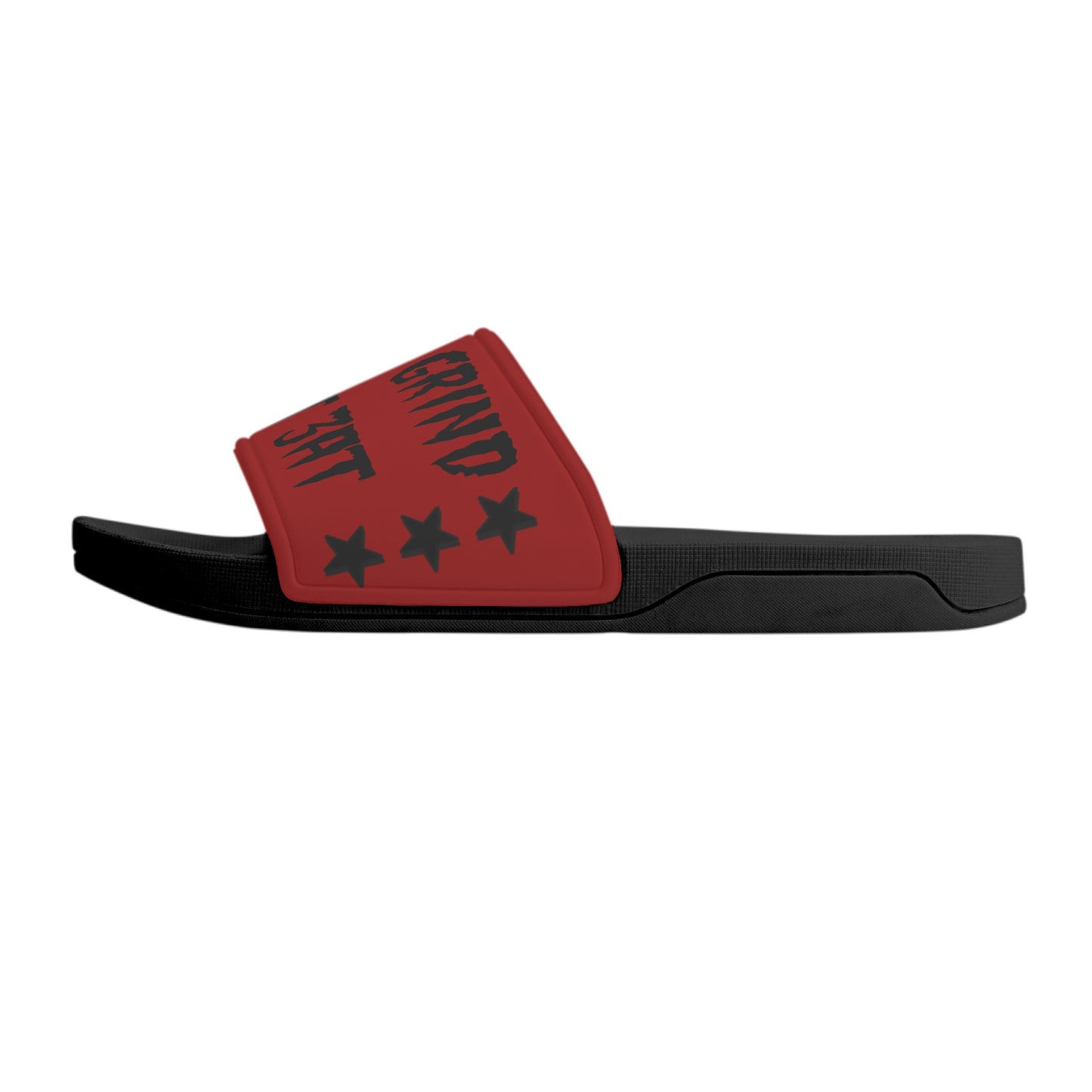 Money Man D.G.D.E (Dont Grind Dont Eat) Mens Maroon Star Slides