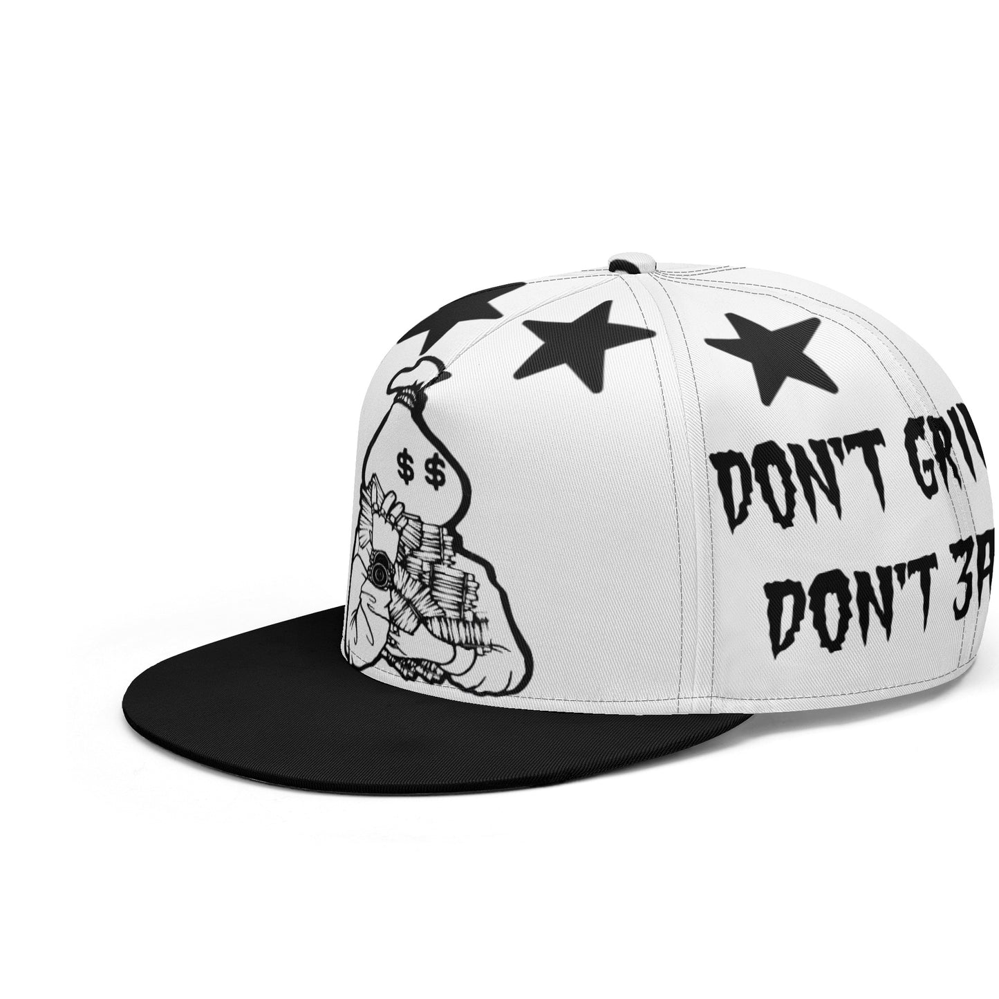 Money Man D.G.D.E (Dont Grind Dont Eat) White Snapbacks