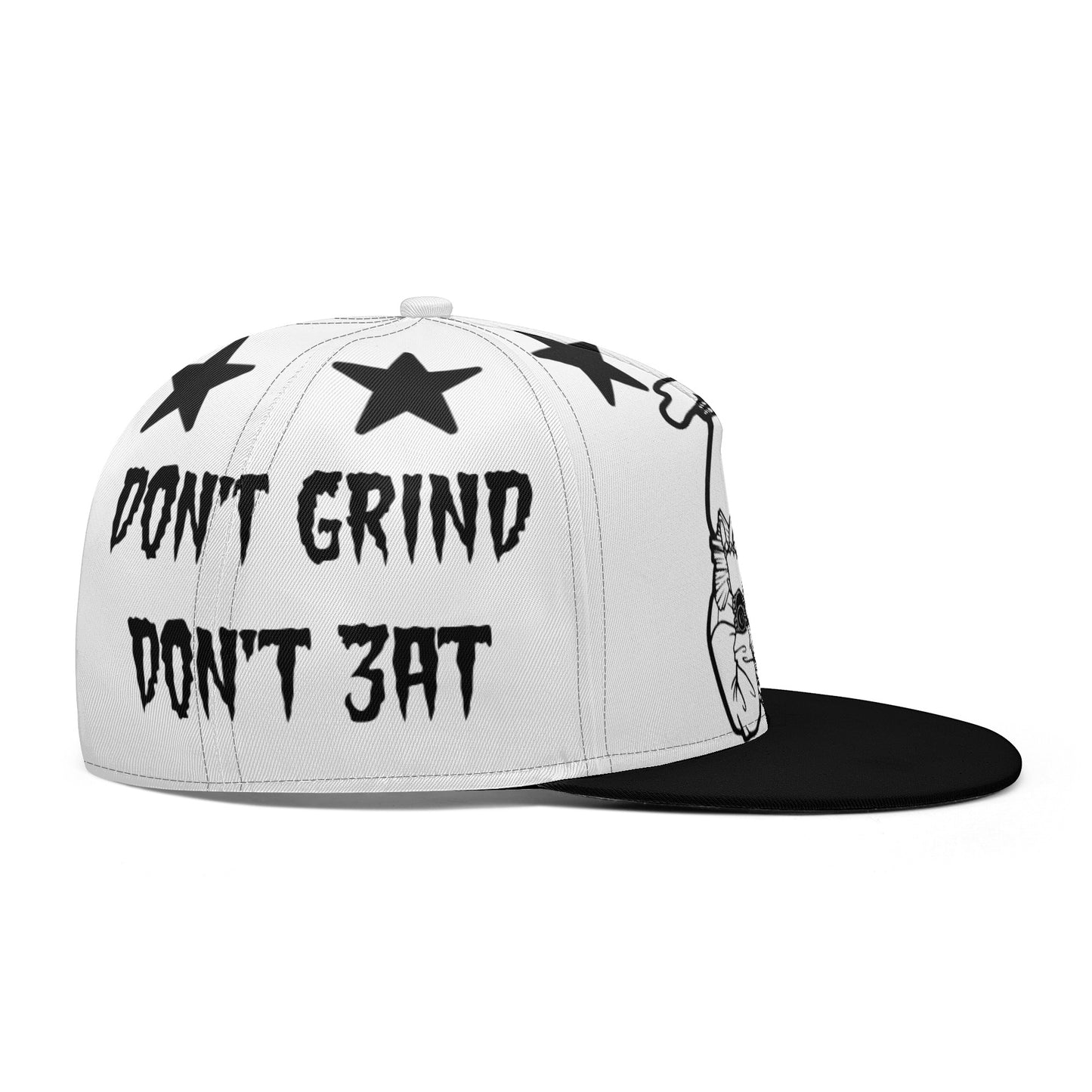 Money Man D.G.D.E (Dont Grind Dont Eat) White Snapbacks