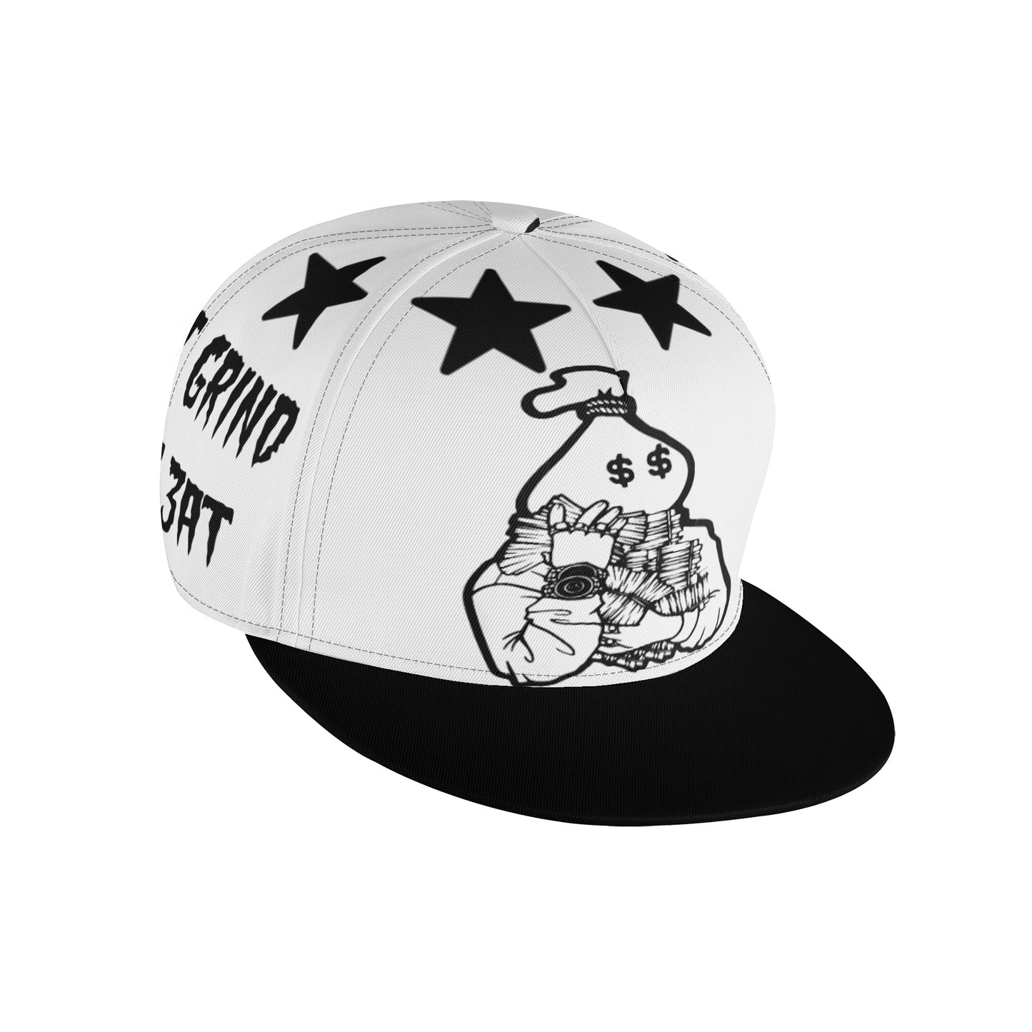 Money Man D.G.D.E (Dont Grind Dont Eat) White Snapbacks