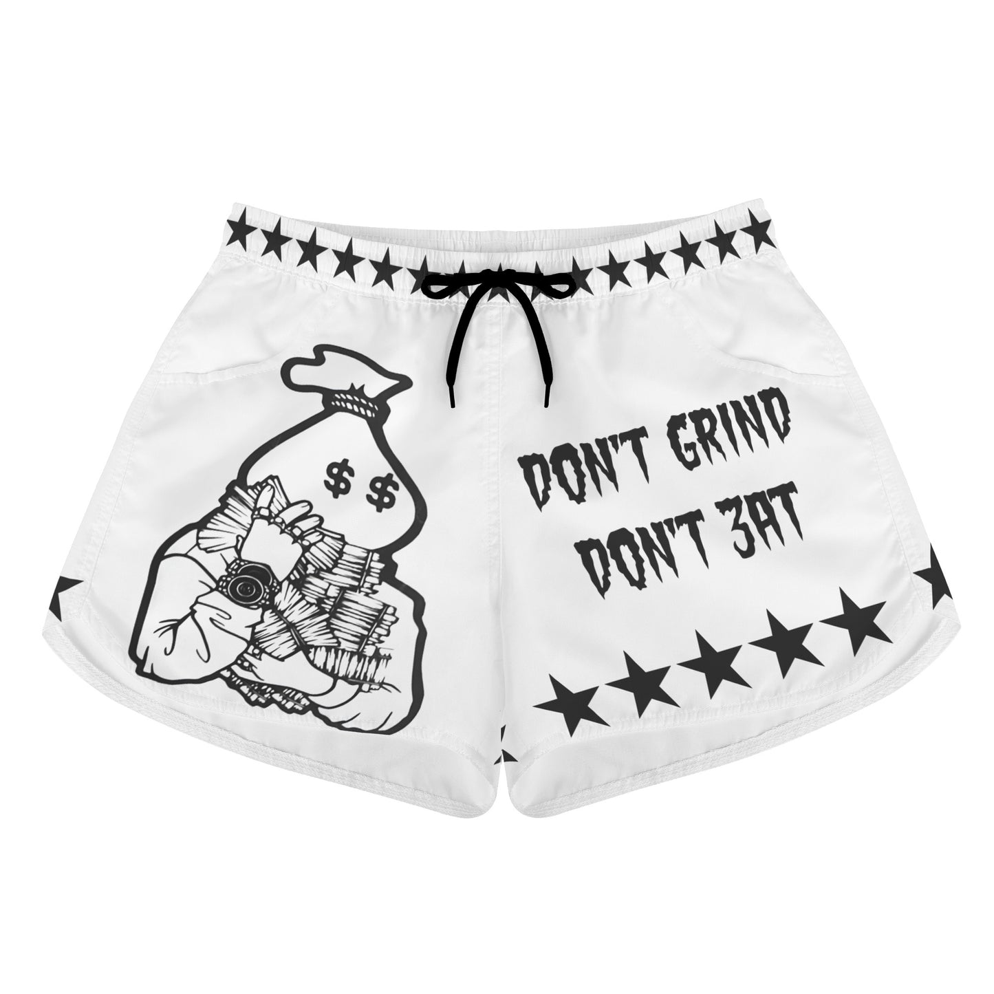 Money Man D.G.D.E (Dont Grind Dont Eat) Edition Womens White Shorts