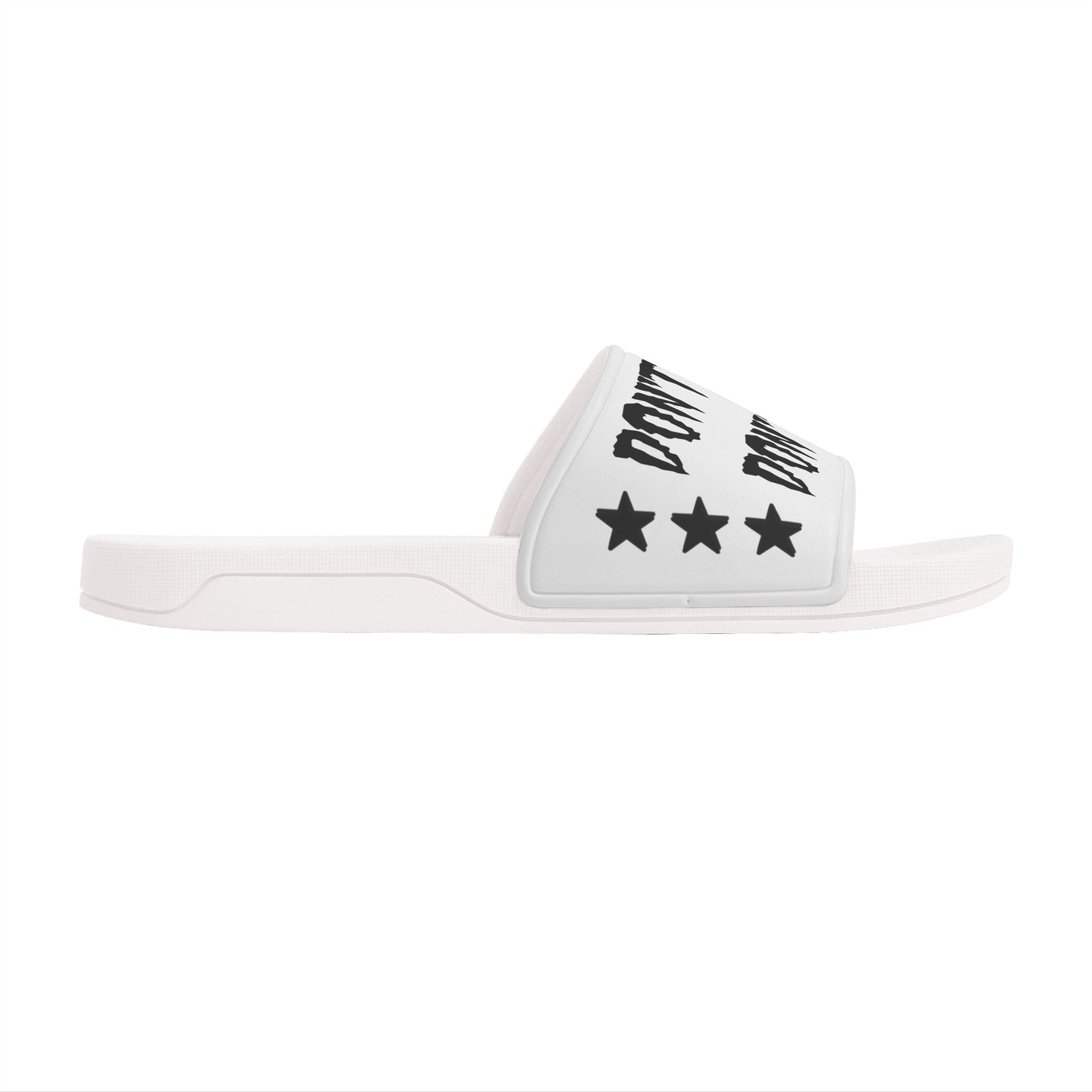 Money Man D.G.D.E (Dont Grind Dont Eat) Mens White Star Slides