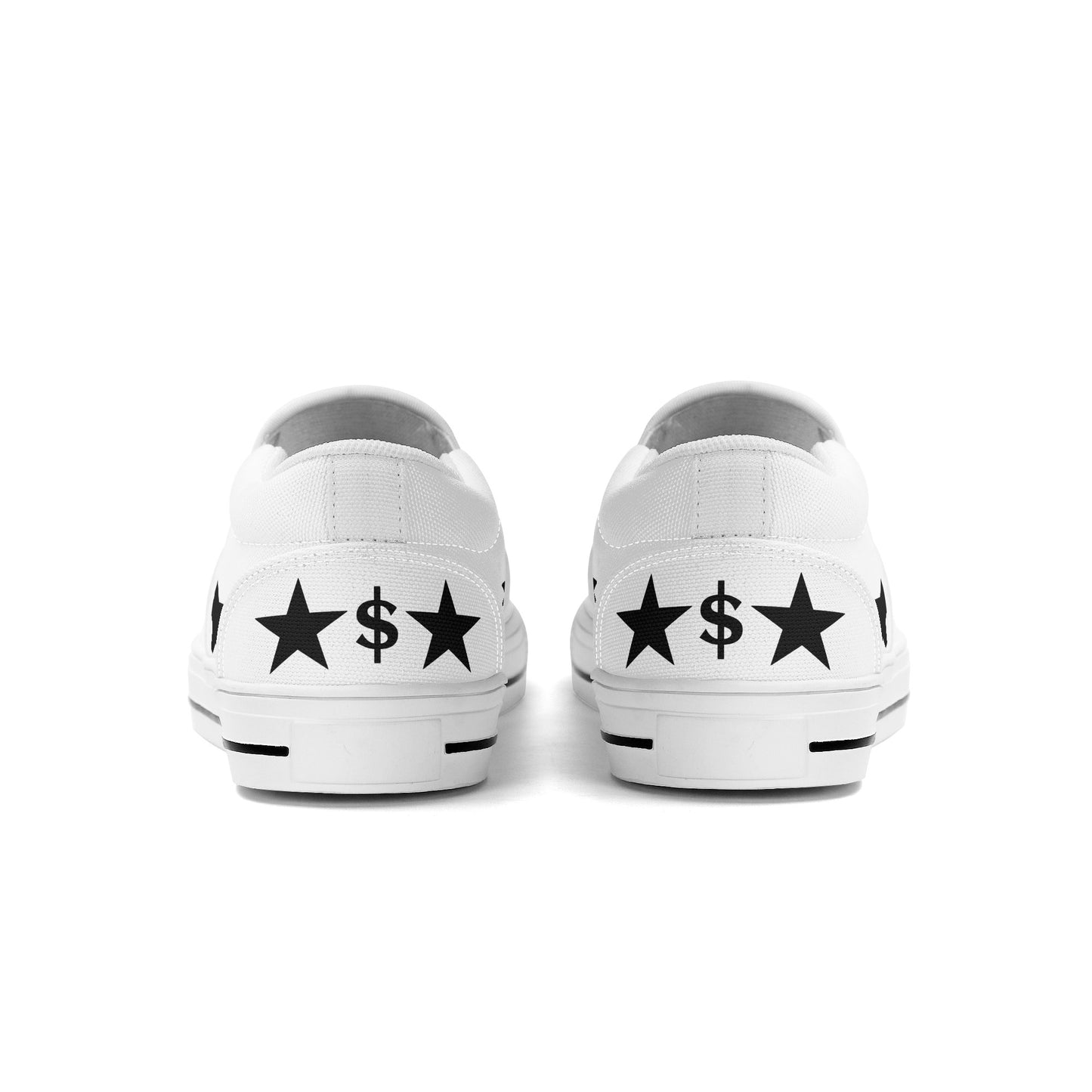 Money Man D.G.D.E (Dont Grind Dont Eat) Mens White Slip On Star Kicks