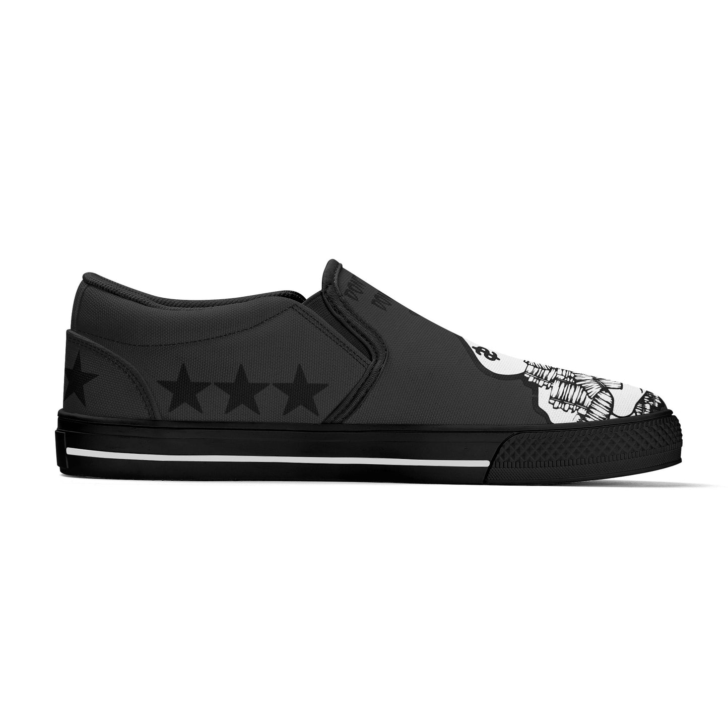 Money Man D.G.D.E (Dont Grind Dont Eat) Mens Black Slip On Star Kicks