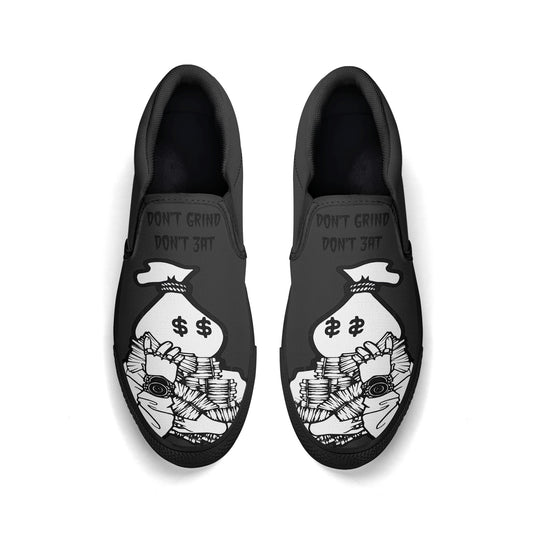 Money Man D.G.D.E (Dont Grind Dont Eat) Mens Black Slip On Star Kicks