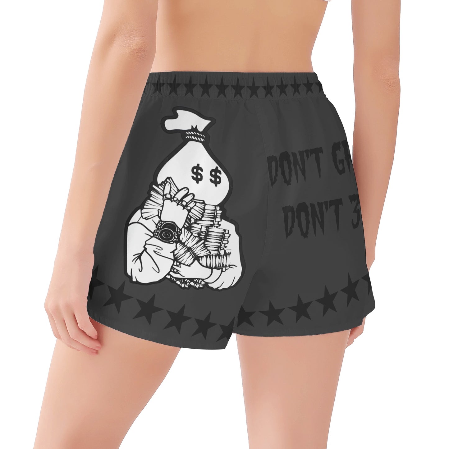 Money Man D.G.D.E (Dont Grind Dont Eat) Edition Womens Black Shorts