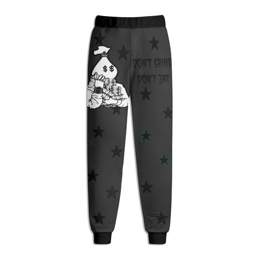 Money Man D.G.D.E (Dont Grind Dont Eat) Mens Black Sweatpants