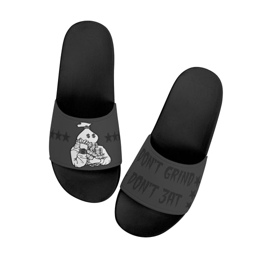 Money Man D.G.D.E (Dont Grind Dont Eat) Mens Black Star Slides