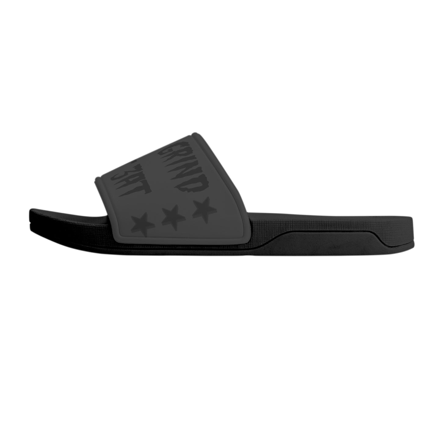 Money Man D.G.D.E (Dont Grind Dont Eat) Mens Black Star Slides