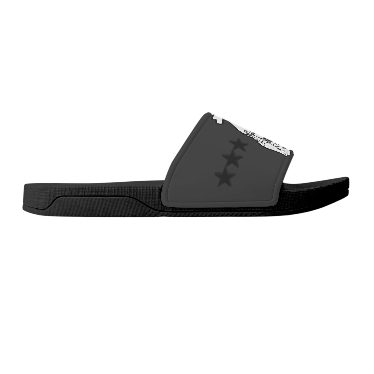 Money Man D.G.D.E (Dont Grind Dont Eat) Mens Black Star Slides