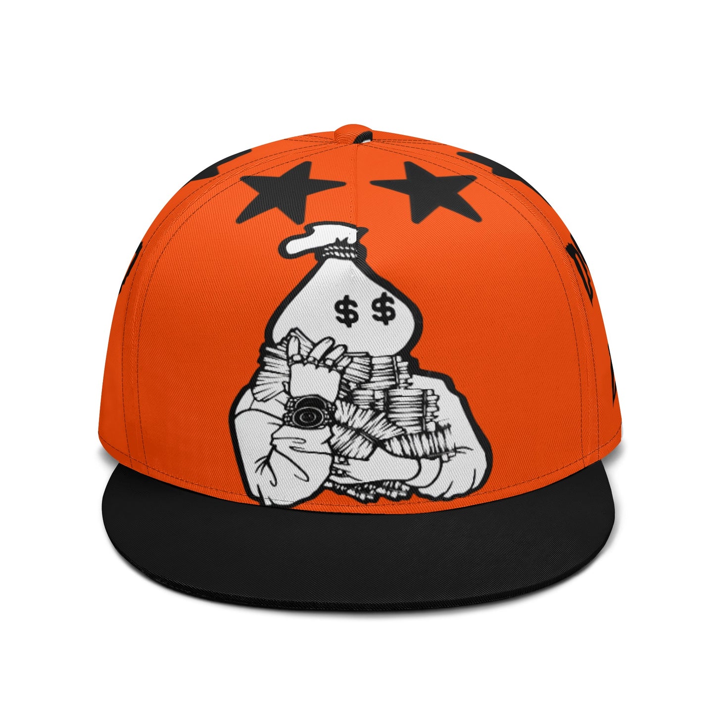 Money Man D.G.D.E (Dont Grind Dont Eat) Dark Orange Snapbacks