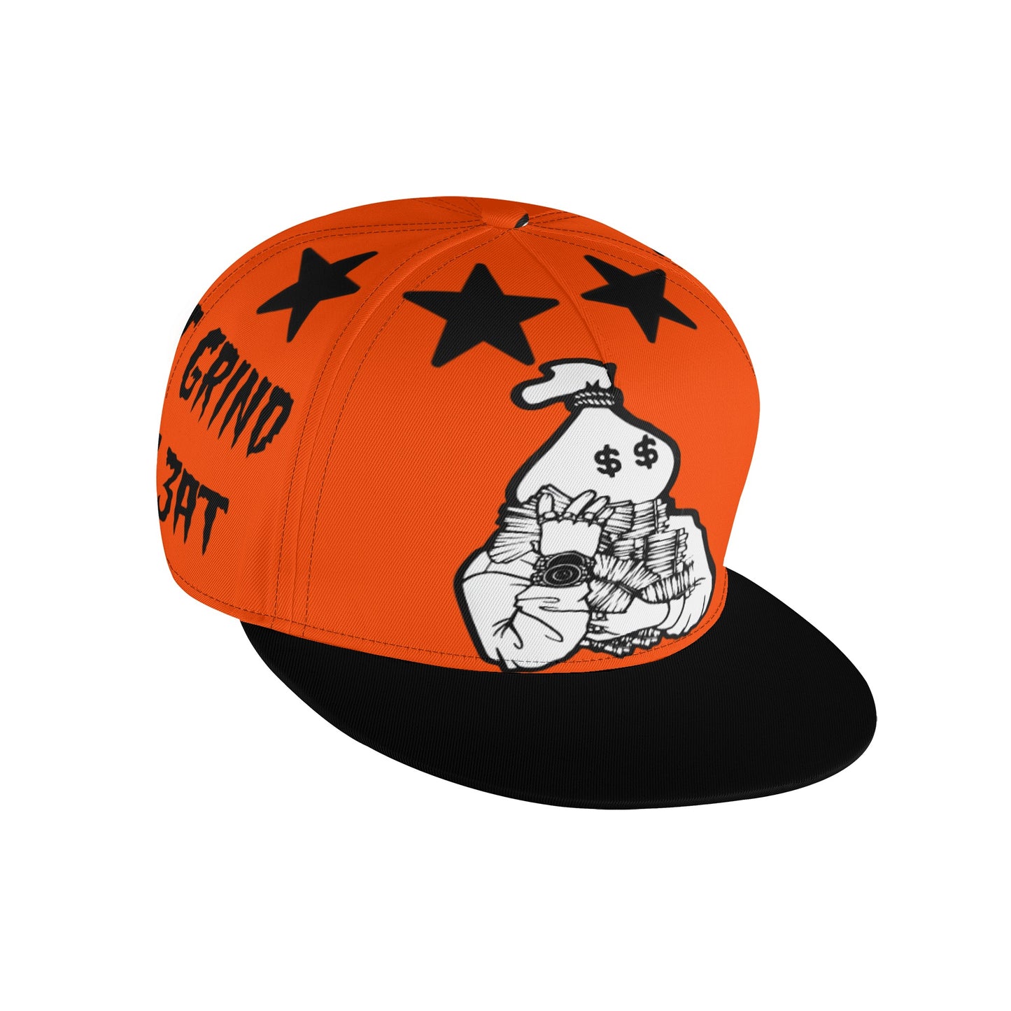 Money Man D.G.D.E (Dont Grind Dont Eat) Dark Orange Snapbacks