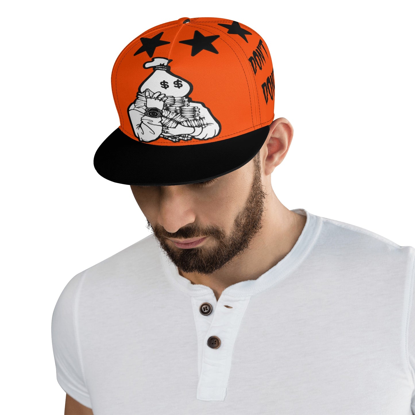 Money Man D.G.D.E (Dont Grind Dont Eat) Dark Orange Snapbacks