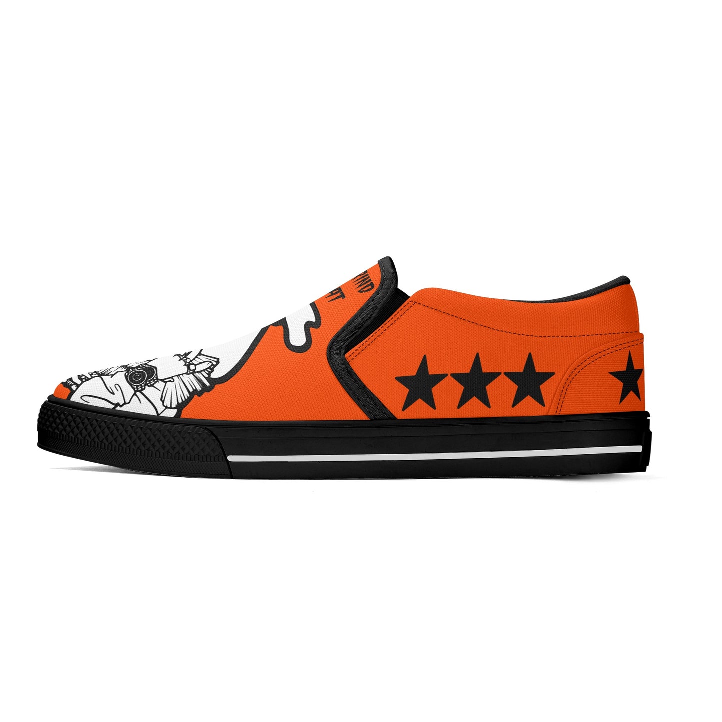 Money Man D.G.D.E (Dont Grind Dont Eat) Mens Dark Orange Slip On Star Kicks