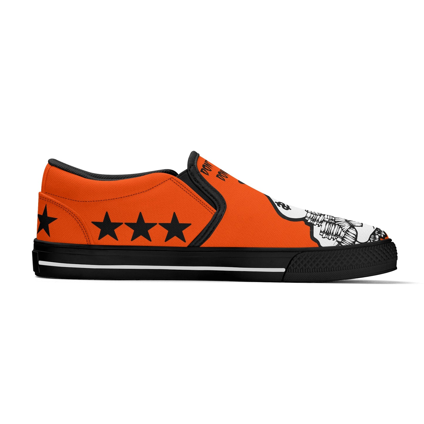 Money Man D.G.D.E (Dont Grind Dont Eat) Mens Dark Orange Slip On Star Kicks