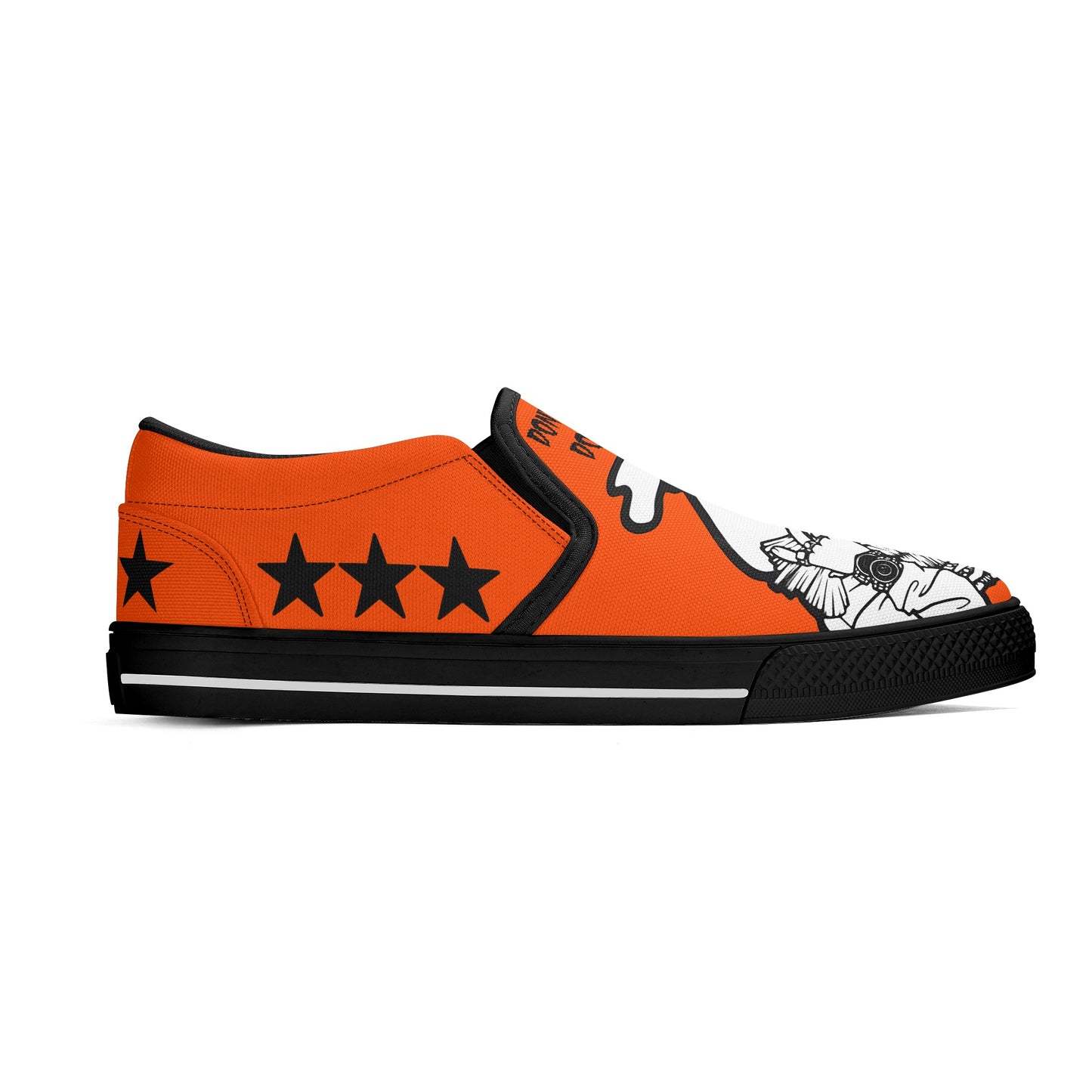 Money Man D.G.D.E (Dont Grind Dont Eat) Mens Dark Orange Slip On Star Kicks