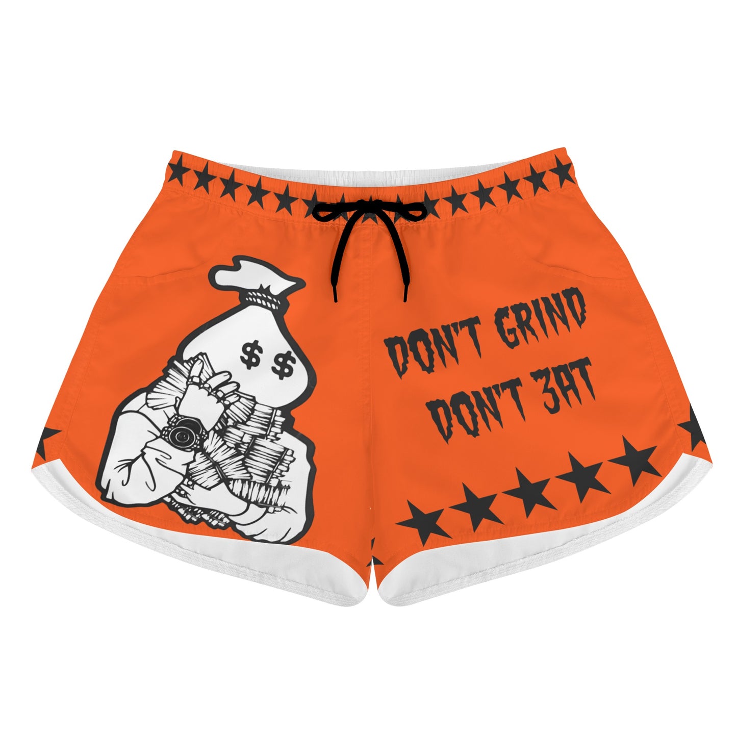 Money Man D.G.D.E (Dont Grind Dont Eat) Edition Womens Dark Orange Shorts