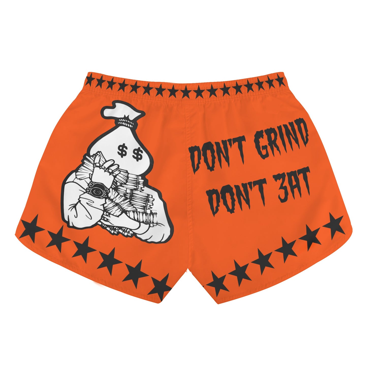 Money Man D.G.D.E (Dont Grind Dont Eat) Edition Womens Dark Orange Shorts