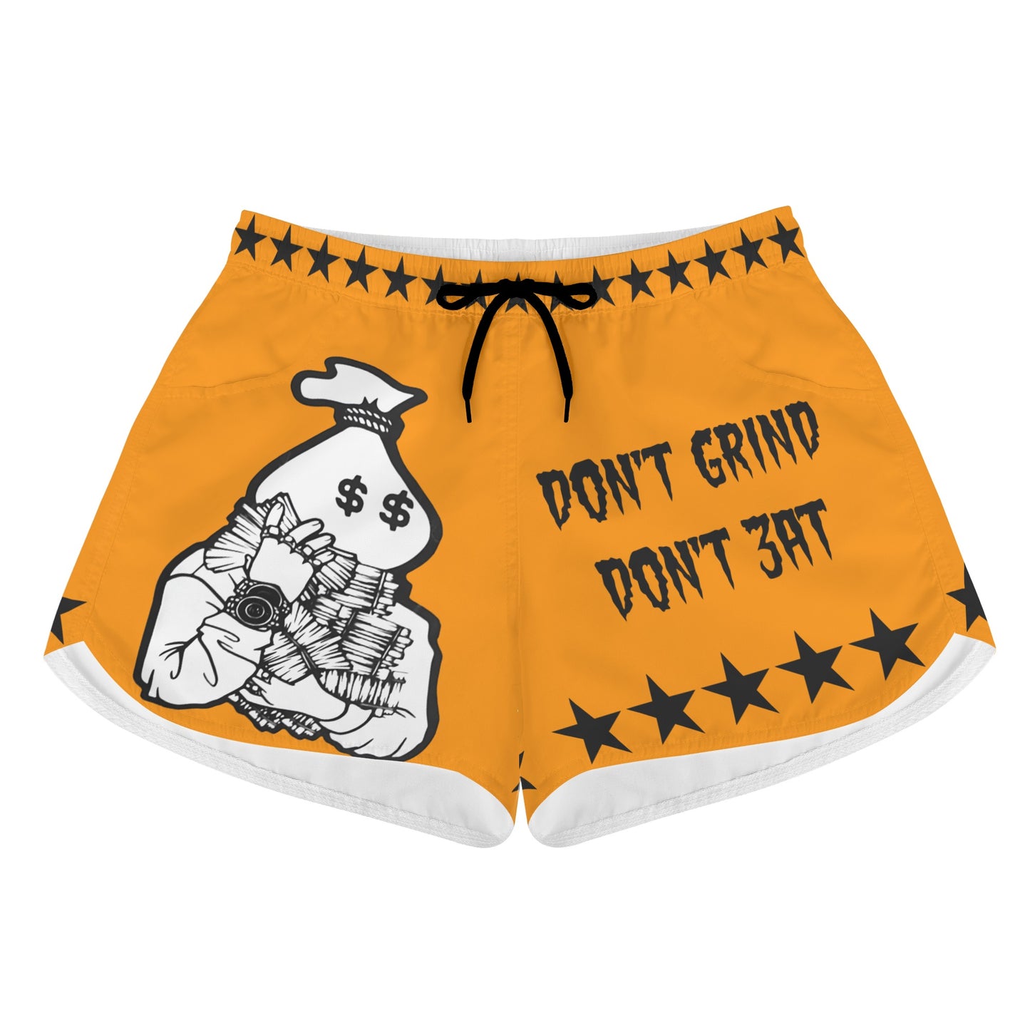 Money Man D.G.D.E (Dont Grind Dont Eat) Edition Womens Orange Shorts