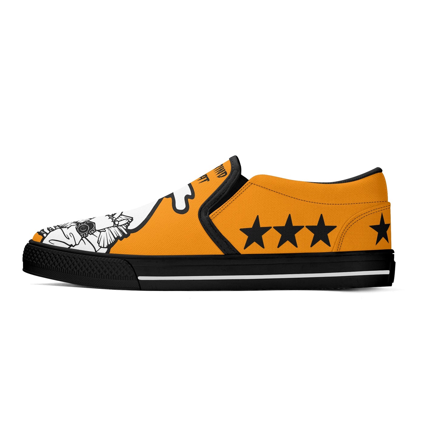 Money Man D.G.D.E (Dont Grind Dont Eat) Mens Orange Slip On Star Kicks