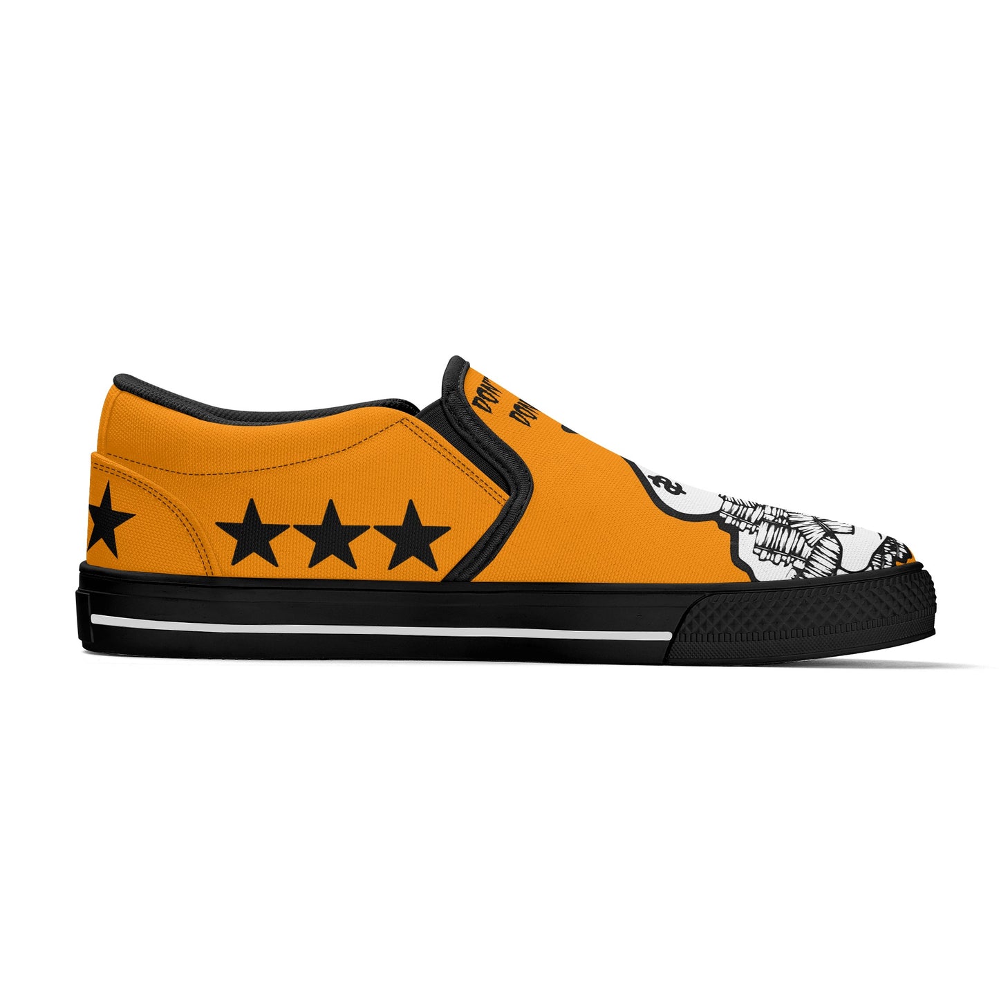 Money Man D.G.D.E (Dont Grind Dont Eat) Mens Orange Slip On Star Kicks