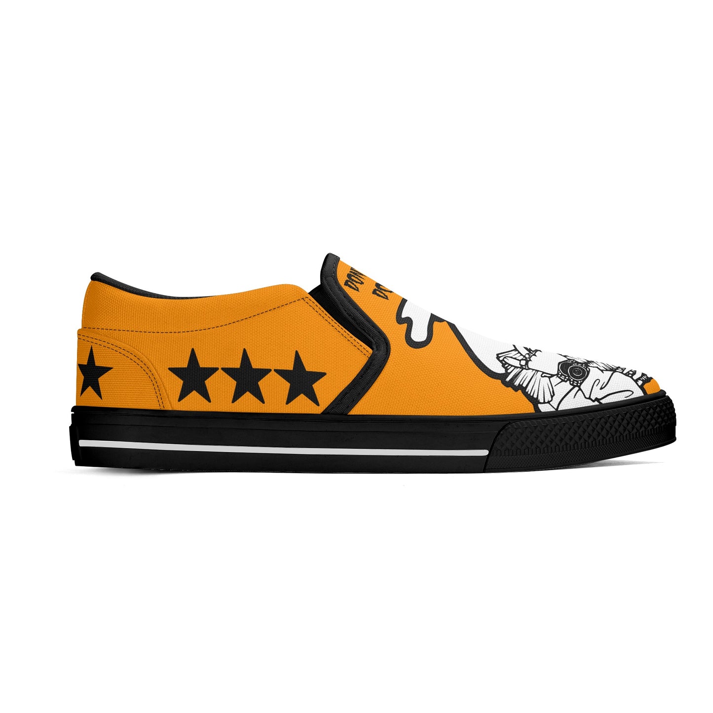 Money Man D.G.D.E (Dont Grind Dont Eat) Mens Orange Slip On Star Kicks